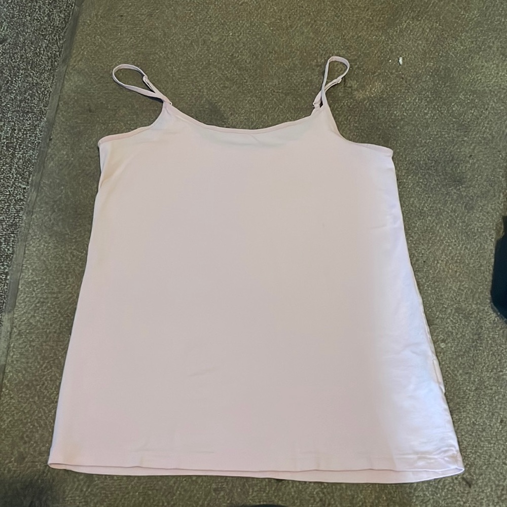 pink full length tank top